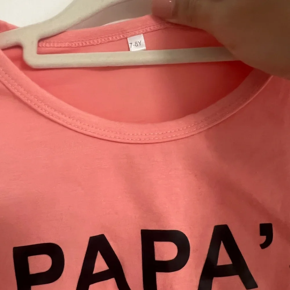 Papa's Girl Coral T-Shirt - Picture 2 of 4